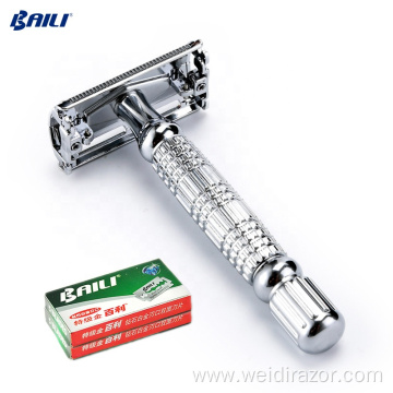 Twin-bladed Double Edge Safety Razor Shaver